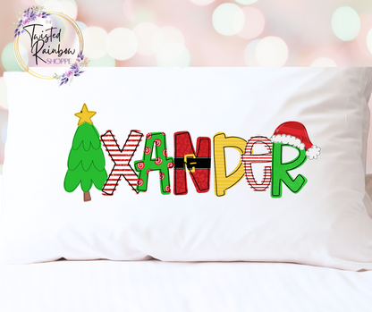 CUSTOMIZED Christmas Pillowcase Bold