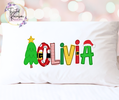 CUSTOMIZED Christmas Pillowcase Bold